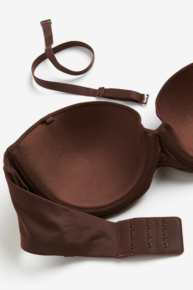 Padded Microfiber Balconette Bra