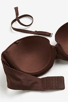 Padded Microfiber Balconette Bra