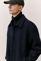 Regular Fit Wool-Blend Car Coat