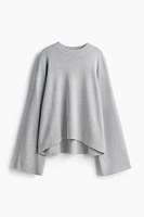 Oversized Curved-Hem Sweater