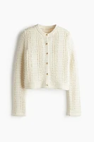 Pointelle-Knit Cardigan