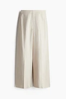 Wide-Leg Linen-Blend Pants