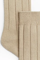 Rib-Knit Socks