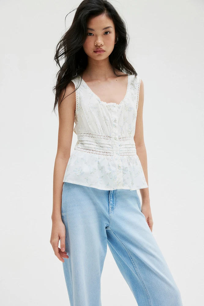 Sleeveless Peplum Top