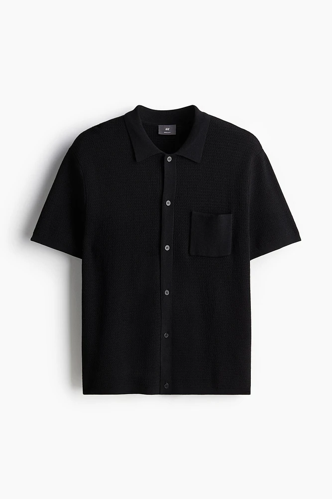 Chemise Coupe Classique en maille texturée
