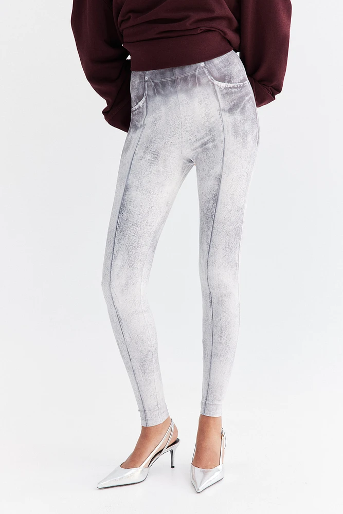 Denim-Look Leggings