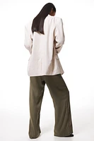 Pantalon large avec taille élastique