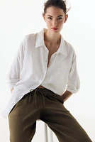 MAMA Wide-Leg Muslin Pants