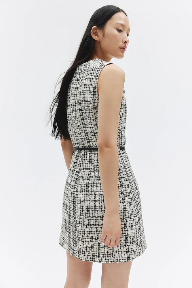 Belted Bouclé Dress