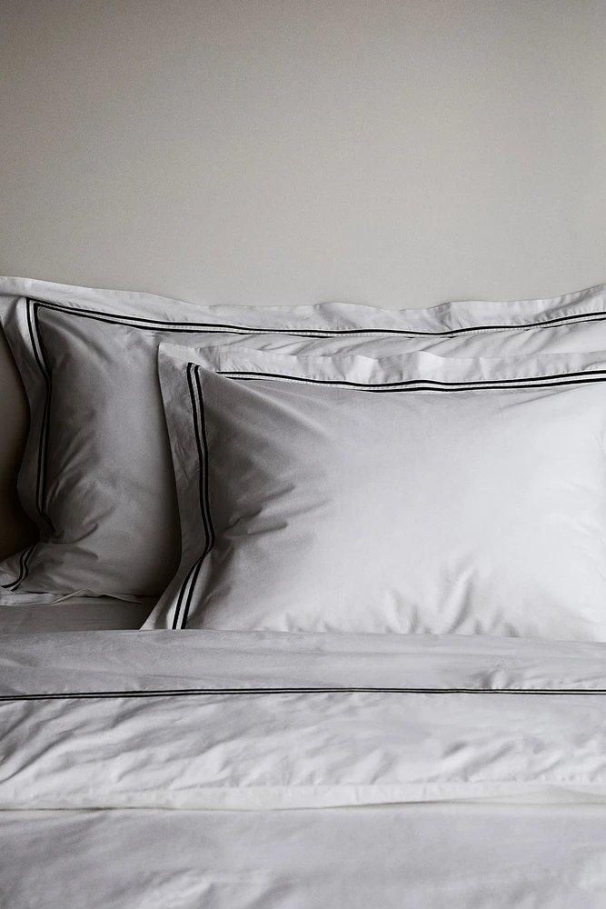 Cotton Percale Twin Duvet Cover Set