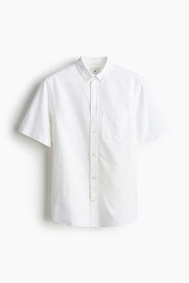 Regular Fit Short-sleeved Oxford Shirt