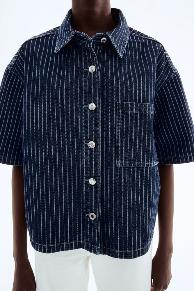 Chemise grande taille en denim