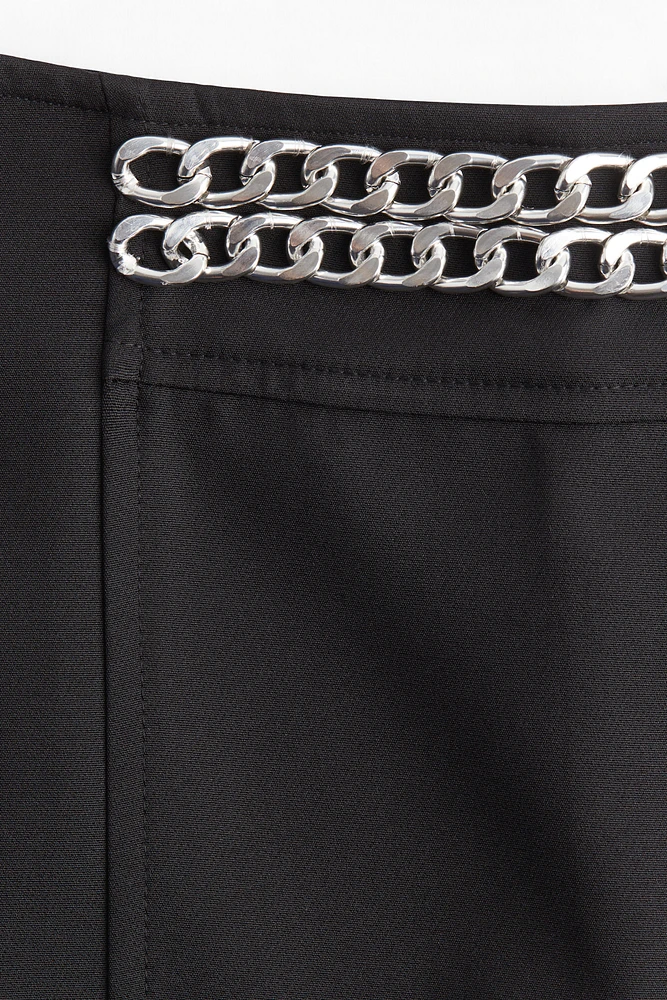 Chain-Detail Mini Skort