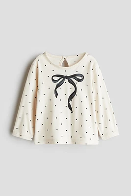 Printed Cotton Jersey Top