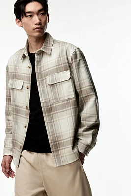 Regular Fit Felted Overshirt