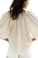 Smock-Neck Blouse