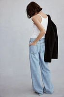 Jean ample très doux à taille haute