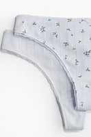 2-pack Pointelle Thong Briefs