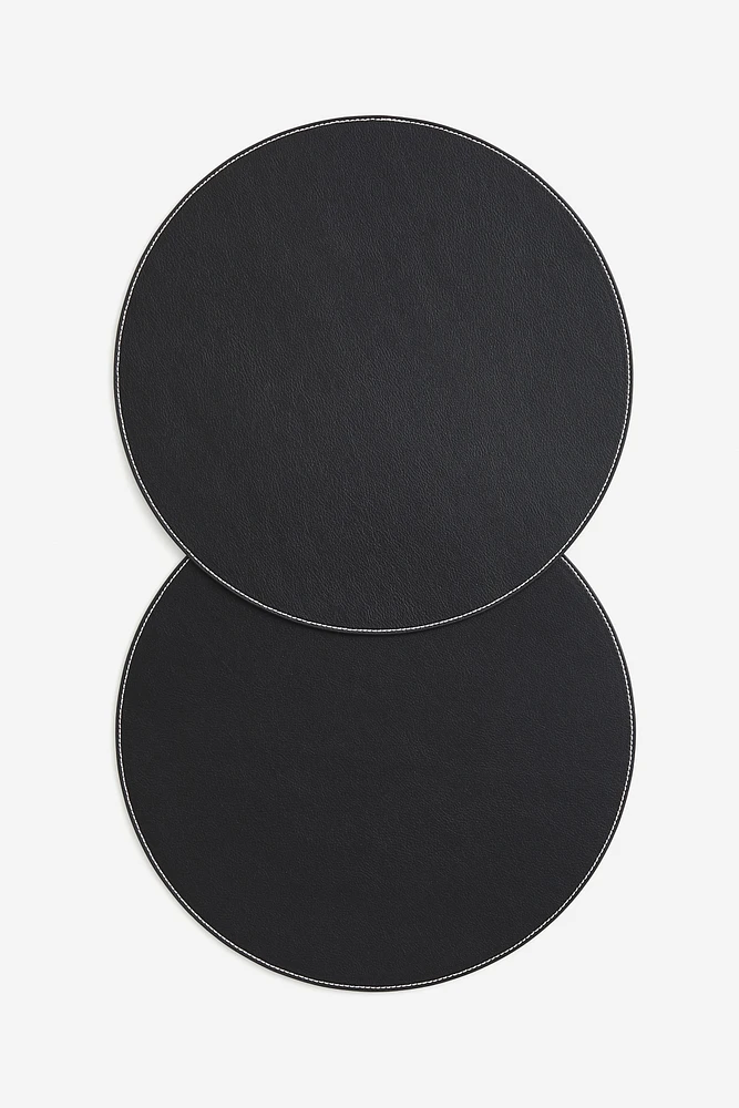Lot de 2 napperons ronds