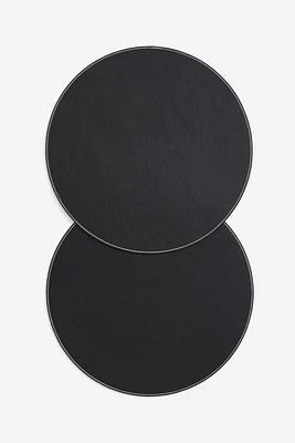 Lot de 2 napperons ronds