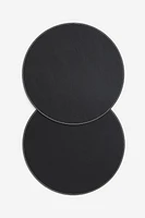 Lot de 2 napperons ronds