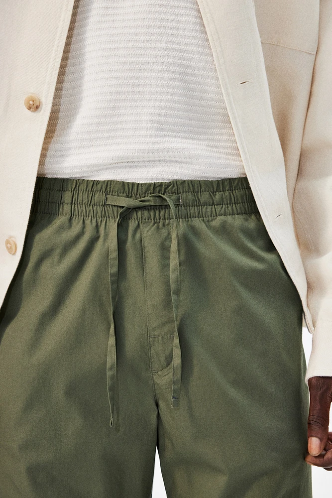 Pantalon décontracté en popeline