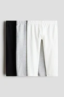 Lot de 3 leggings en coton