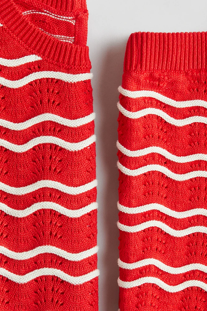 2-Piece Pointelle-Knit Set