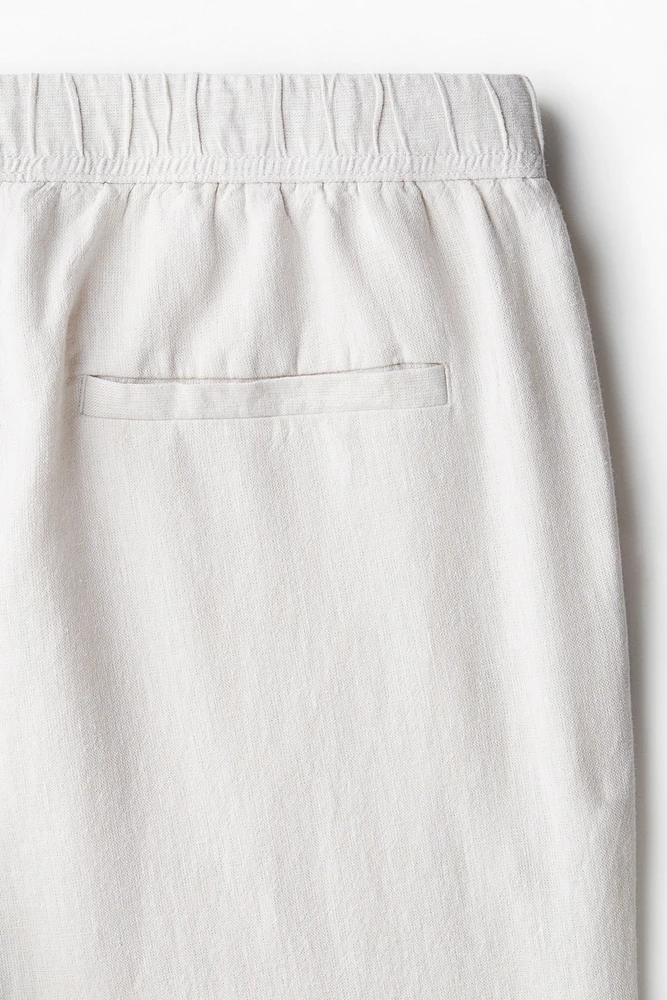 Pantalon décontracté en lin mélangé