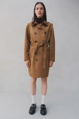 Napped Trench Coat