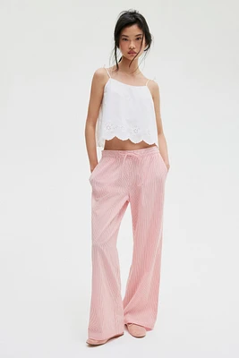 Seersucker Drawstring Pants