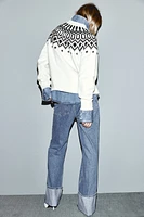 Jacquard-Knit Sweater