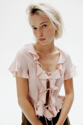 Flounced blouse