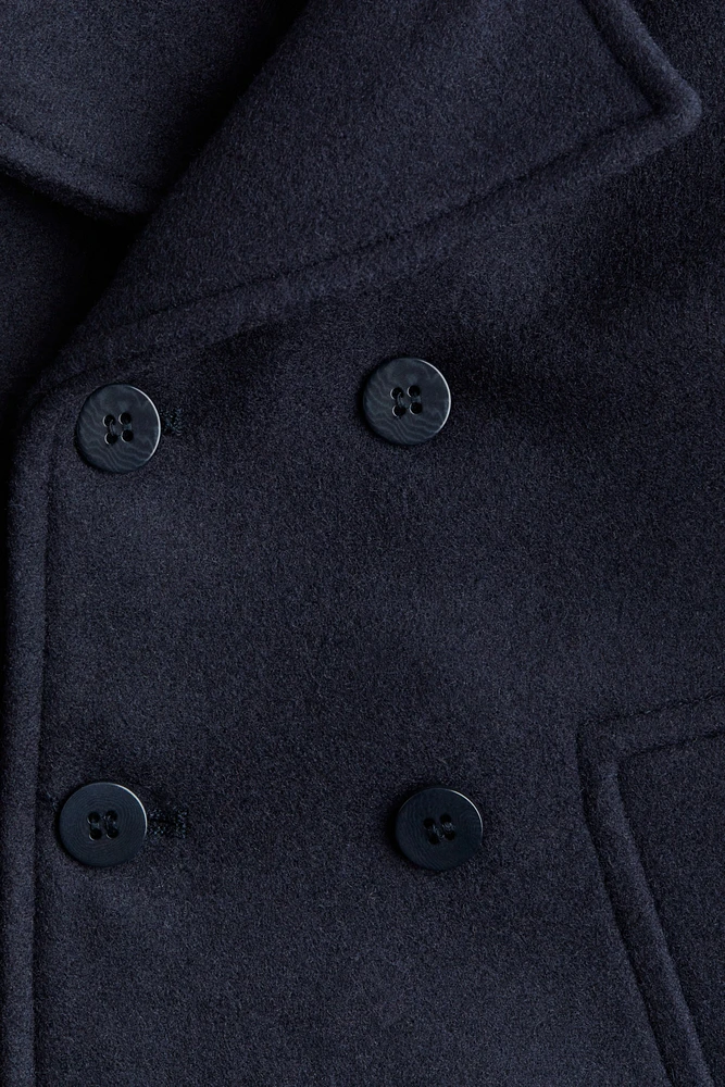 Cashmere-blend pea coat