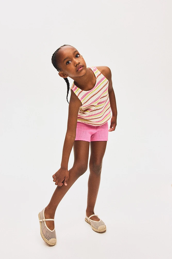 Textured-Knit Shorts