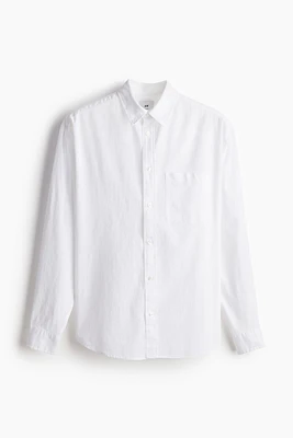 Relaxed Fit Linen-blend Shirt