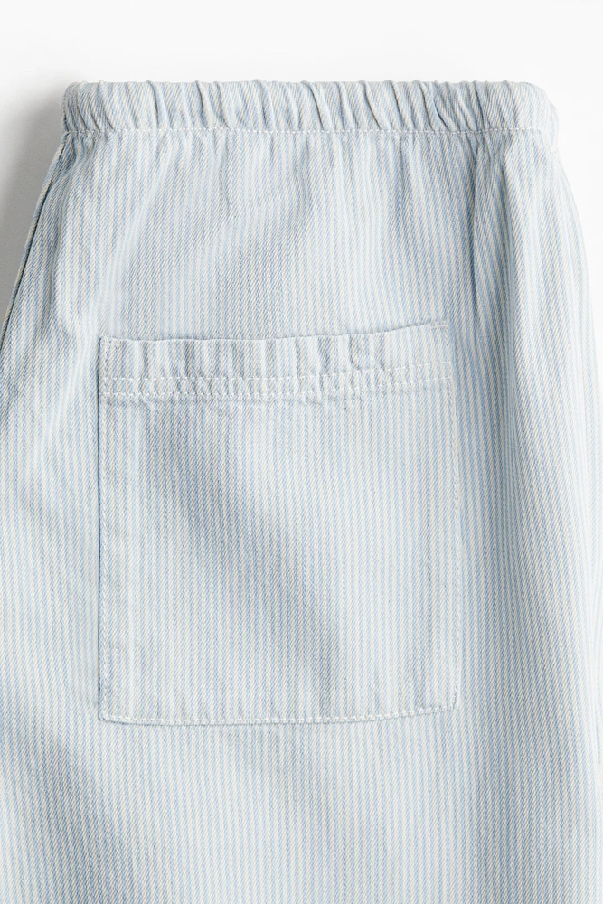 Denim Drawstring Pants