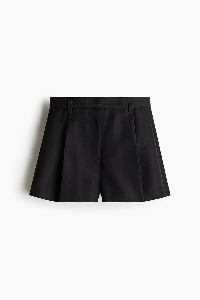 Pleat-Detail Shorts