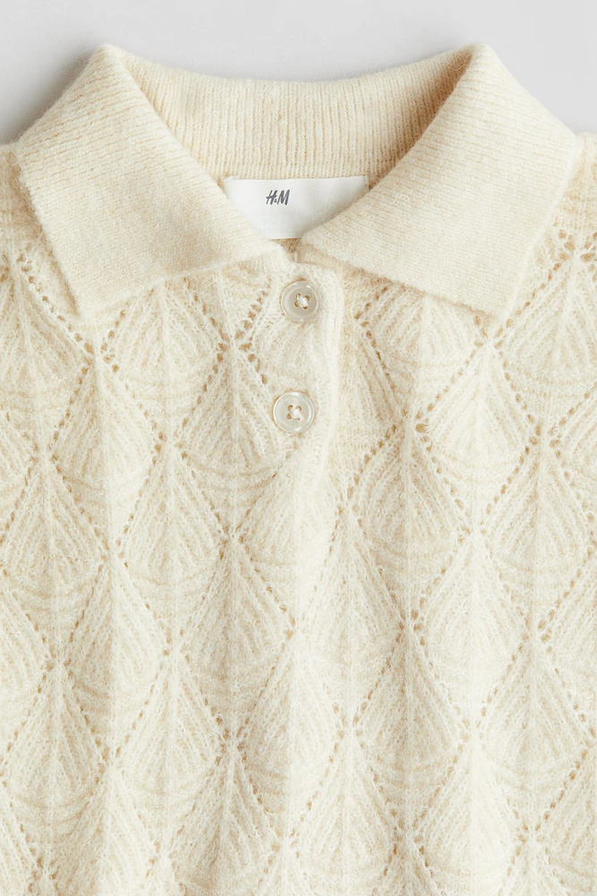 Pointelle-Knit Sweater