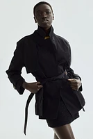 Short Twill Trench Coat