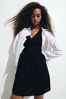 Ruffle-Trimmed Cotton Dress