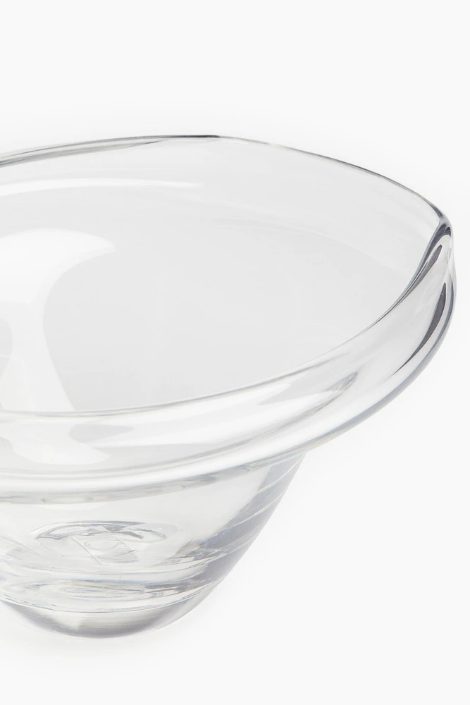 Asymmetric Glass Bowl