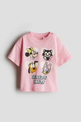 T-Shirt with Printed Motif