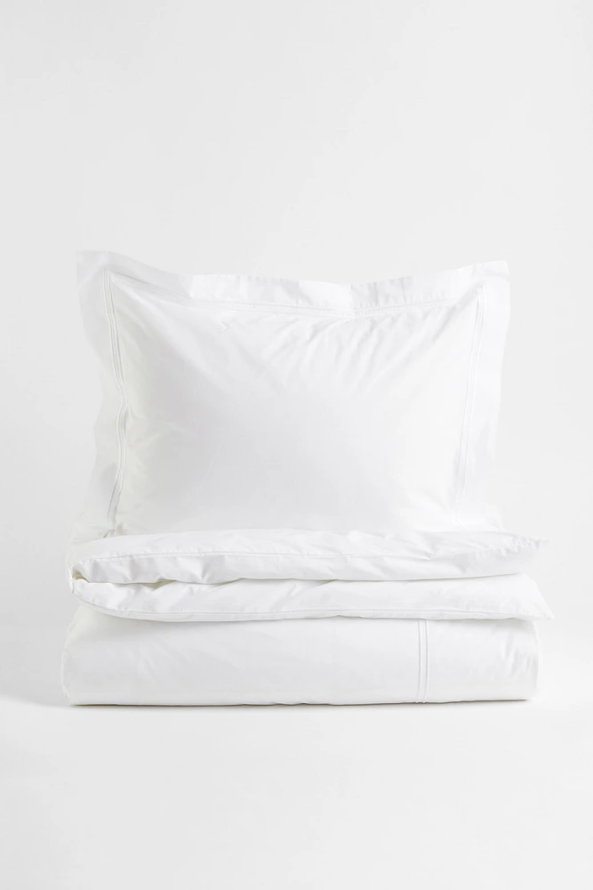 Cotton Percale Twin Duvet Cover Set