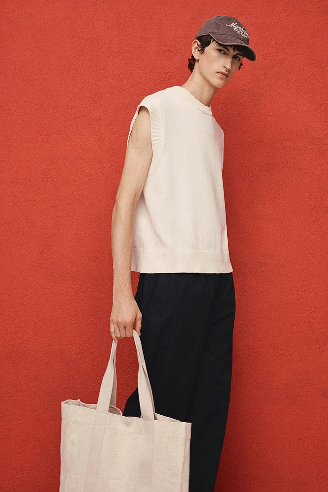 Pantalon décontracté en popeline