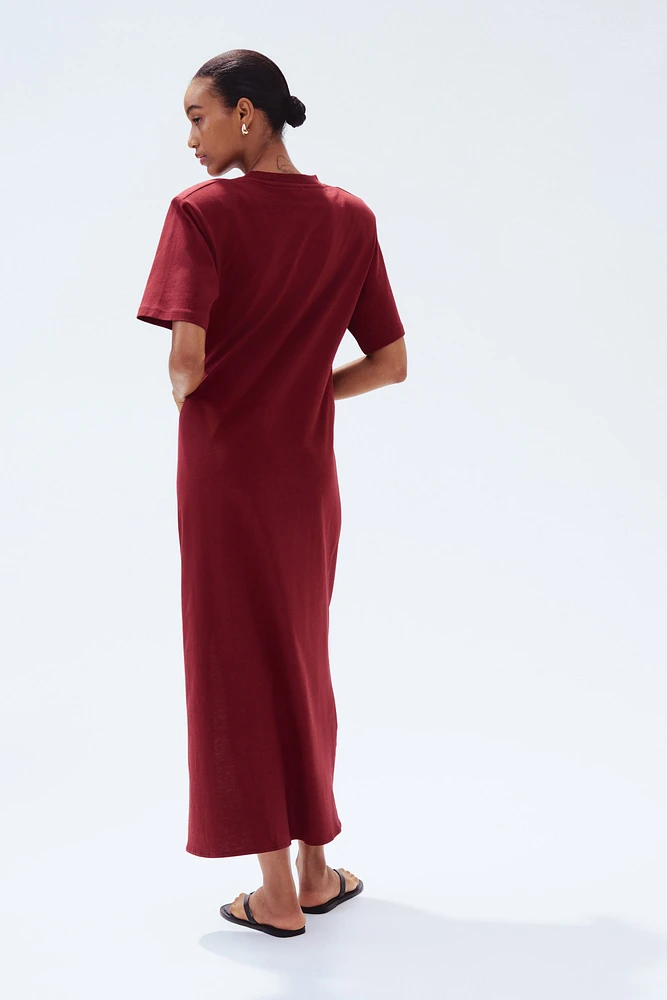 T-Shirt Dress with Shoulder Pads