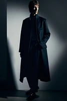 Double-Breasted Wool-Blend Coat