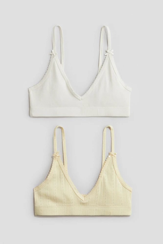 2-Pack Picot-Trimmed Crop Tops
