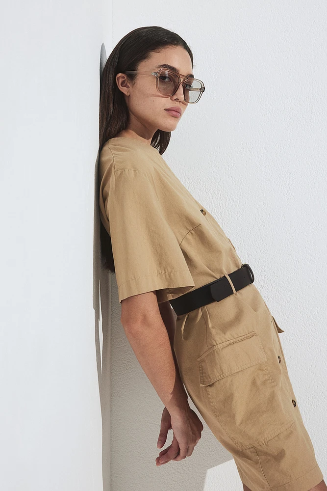 Belted Utility Dress