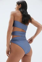 Padded-Cup Bandeau Swimsuit